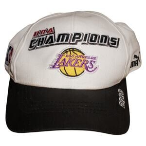 Vintage 2000 Los Angeles Lakers NBA Champions Puma Hat Cap Kobe Shaq